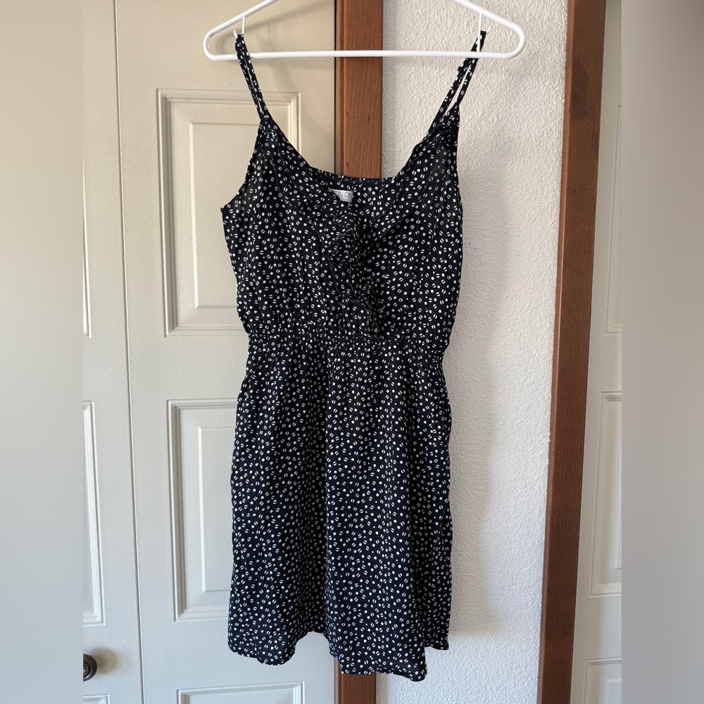 Cotton On Dark Navy Mini Dress with White Dots